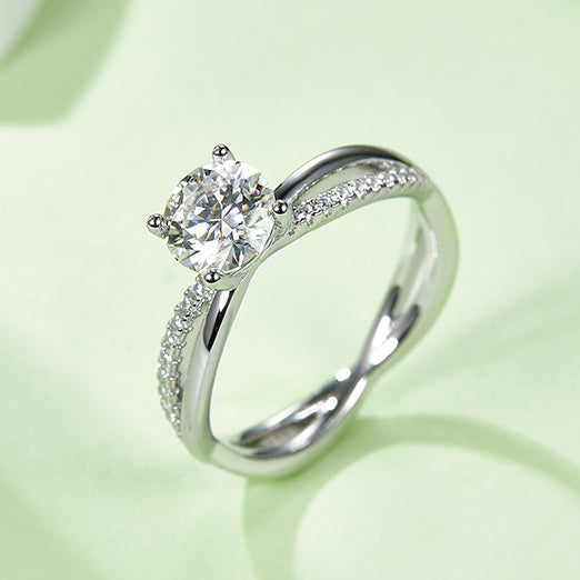 Moissanite Engagement Ring - JANECHAN